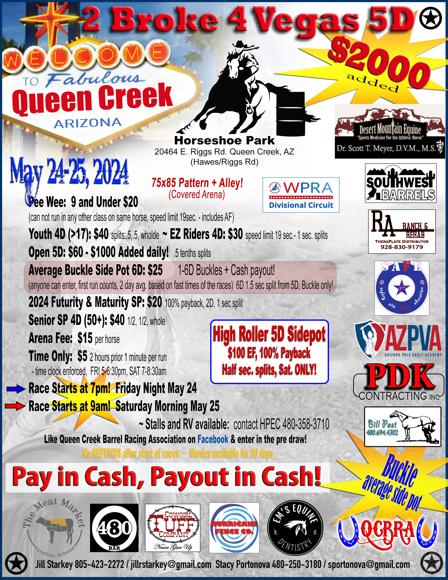 Queen Creek Barrel Racing 2 Broke 4 Vegas Jackpot
