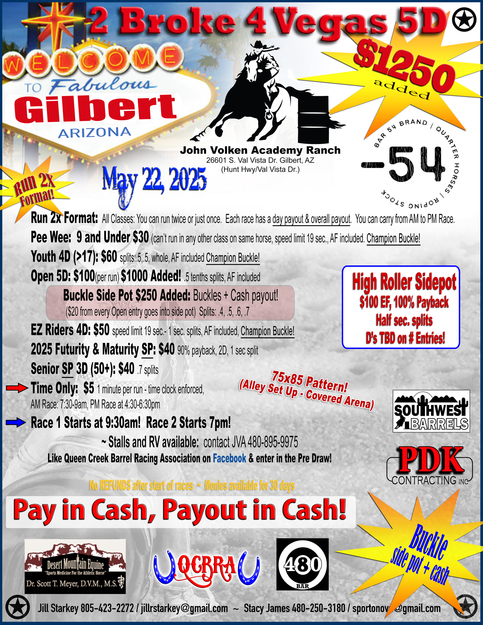 2 broke 4 vegas jackpot barrel race gilbert, az QCBRA