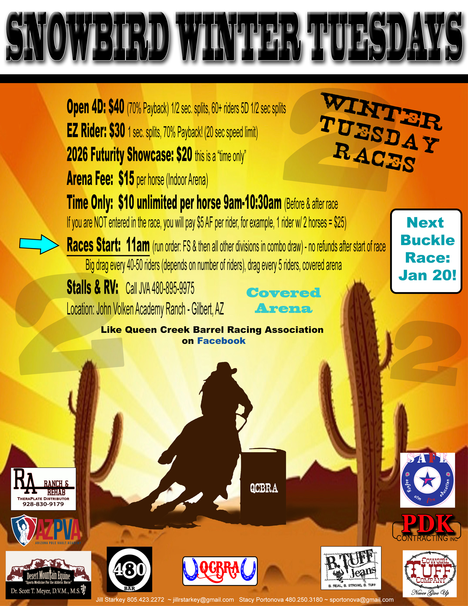 QCBRA Tuesday Barrel Racing Jackpot JVA Arizona
