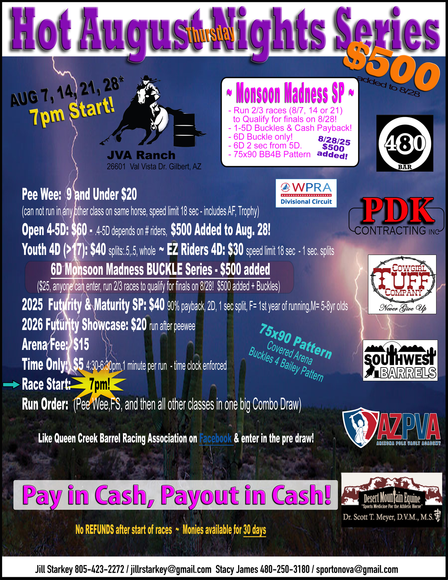 QCBRA Thursday Hot August Nights Jackpot Gilbert, AZ