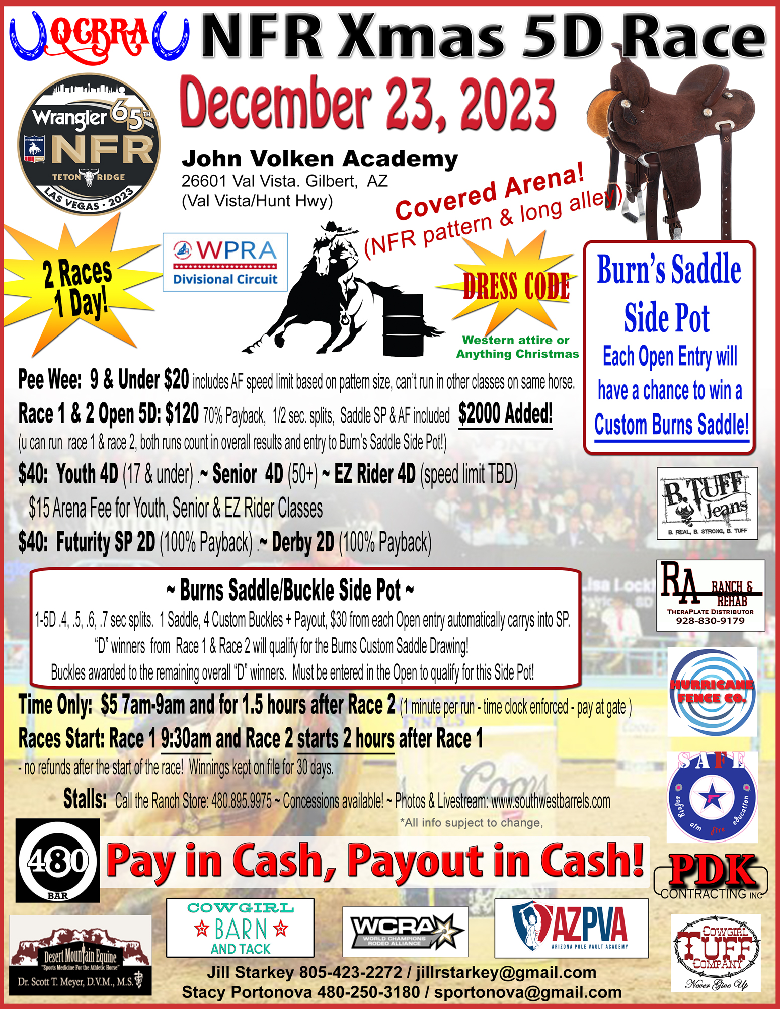QCBRA NFR Xmas Race Burns Saddlery